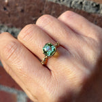 relax line cuffs puffsleeve ring　ペリドットリング