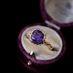 relax line puffsleeve ring　アメシストリング