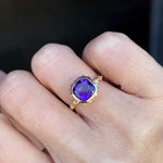 relax line puffsleeve ring　アメシストリング