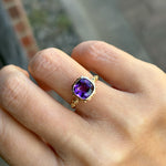 relax line puffsleeve ring　アメシストリング