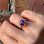 relax line puffsleeve ring　アメシストリング