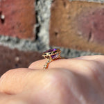 relax line puffsleeve ring　アメシストリング