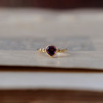 relax line cuffs puffsleeve  ring　ガーネットリング