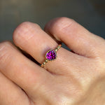 relax line cuffs puffsleeve  ring　ガーネットリング