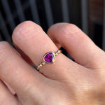 relax line cuffs puffsleeve  ring　ガーネットリング