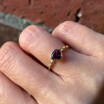 relax line cuffs puffsleeve  ring　ガーネットリング