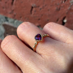 relax line cuffs puffsleeve  ring　ガーネットリング