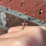 relax line cuffs puffsleeve  ring　ガーネットリング