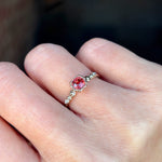 relax line puffsleeve  ring　スピネルリング