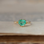 relax line cuffs  ring　エメラルドリング