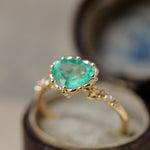 relax line cuffs  ring　エメラルドリング