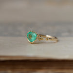 relax line cuffs  ring　エメラルドリング