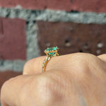 relax line cuffs  ring　エメラルドリング