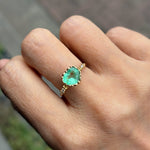 relax line cuffs  ring　エメラルドリング