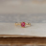 relax line cuffs&puffsleeve  ring　ピンクスピネル