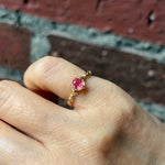 relax line cuffs&puffsleeve  ring　ピンクスピネル