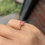 relax line cuffs&puffsleeve  ring　ピンクスピネル