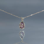 relax line Pendant　グレープガーネット×ダイアモンドペンダント
