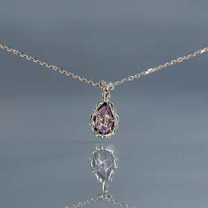 relax line Pendant　グレープガーネット×ダイアモンドペンダント
