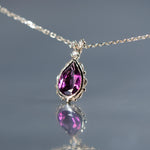 relax line Pendant　グレープガーネット×ダイアモンドペンダント