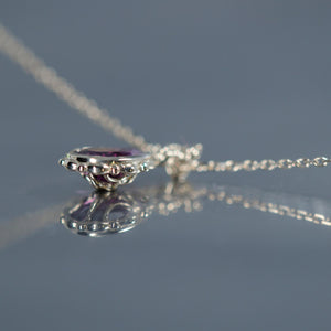 relax line Pendant　グレープガーネット×ダイアモンドペンダント