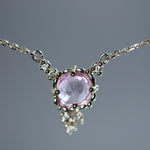 relax line Pendant　ローズカットサファイア×ダイヤモンドペンダント