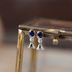 graceline　Montana sapphire pierced earrings / モンタナサファイアのピアス