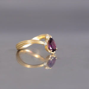 graceline　V shaped tiara ring garnet/Vライン　ティアラリング