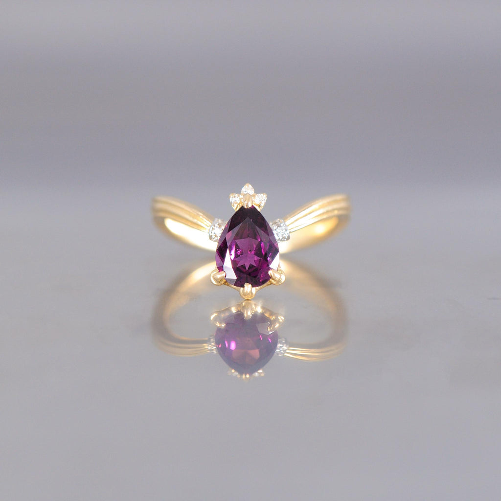 graceline　V shaped tiara ring garnet/Vライン　ティアラリング