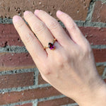 graceline　V shaped tiara ring garnet/Vライン　ティアラリング
