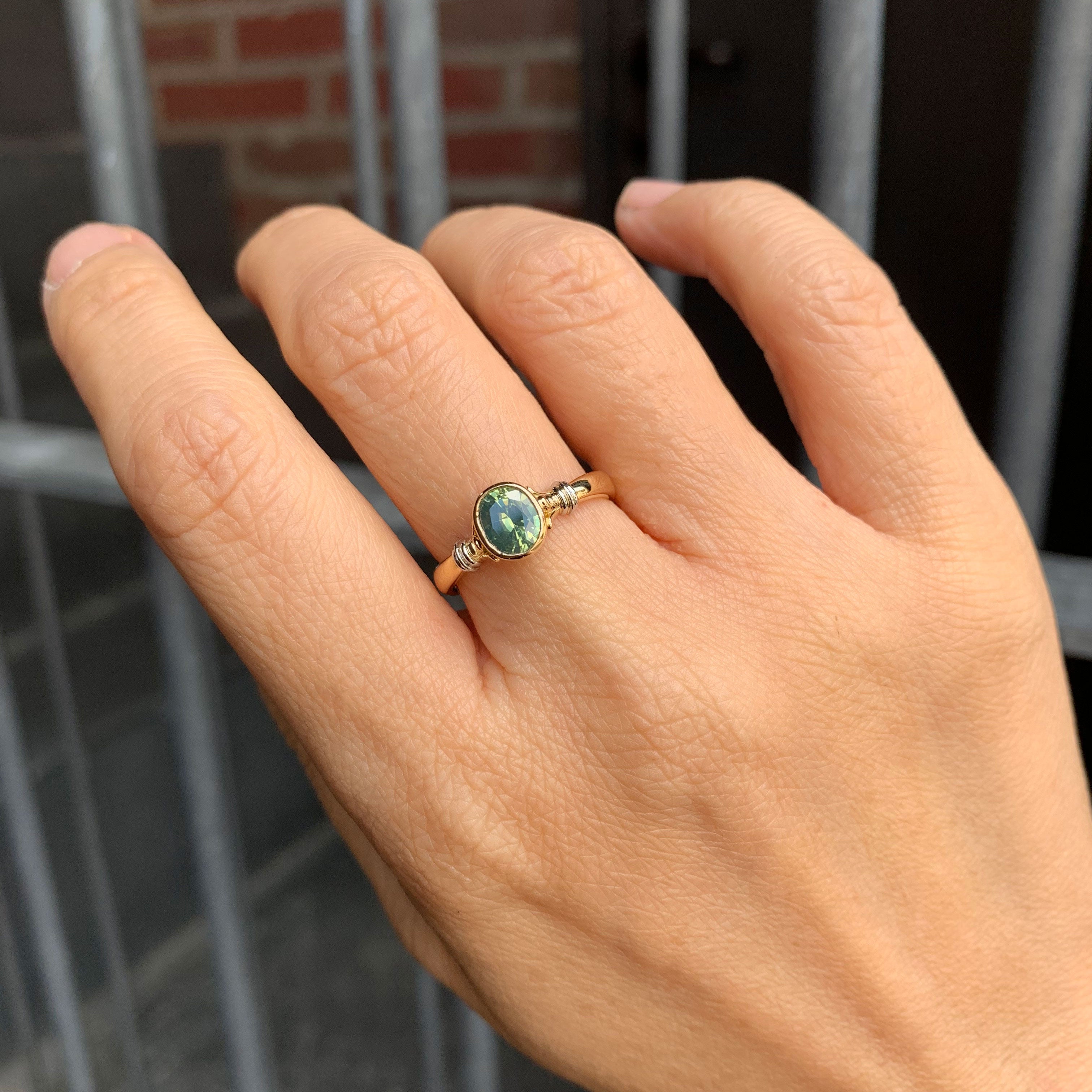 graceline　green zircon ring / グリーンジルコンリング