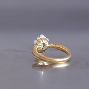 graceline　pearl ruff ring / 真珠の襞襟リング　スターサファイア
