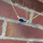 relax line Pendant　トルマリンドロップ×ダイアモンドペンダント