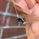 relax line Pendant　トルマリンドロップ×ダイアモンドペンダント