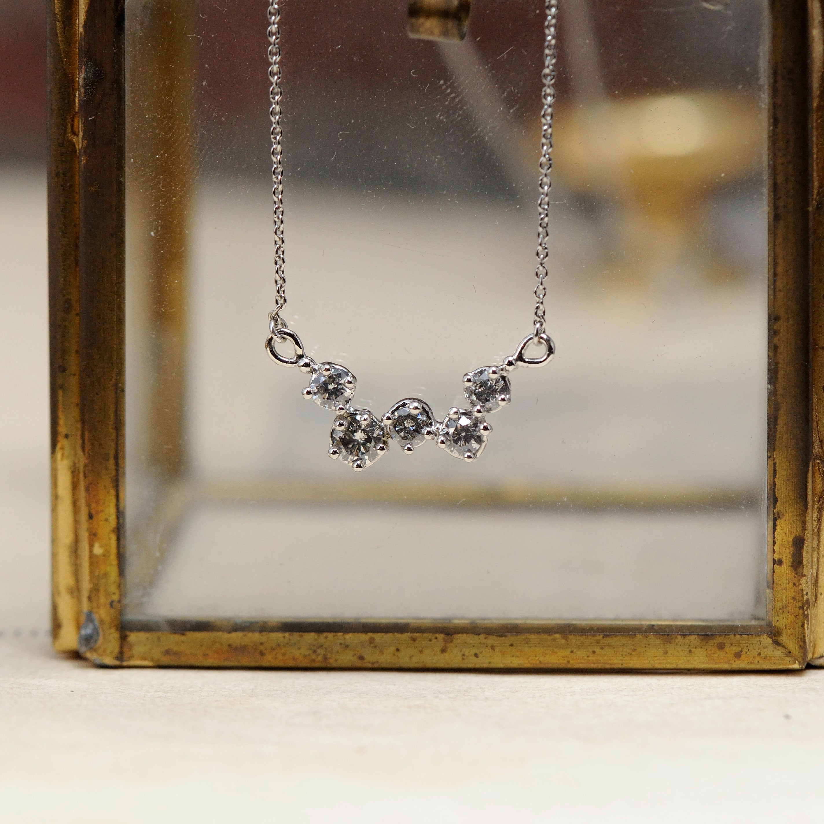 relaxr line pendant　グレーダイヤペンダント