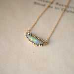 relax line pendant　セミブラックオパールペンダント