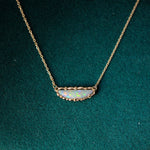 relax line pendant　セミブラックオパールペンダント