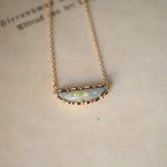 relax line pendant　セミブラックオパールペンダント