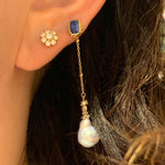 relax line pierced earrings　バロックパールピアスチャーム