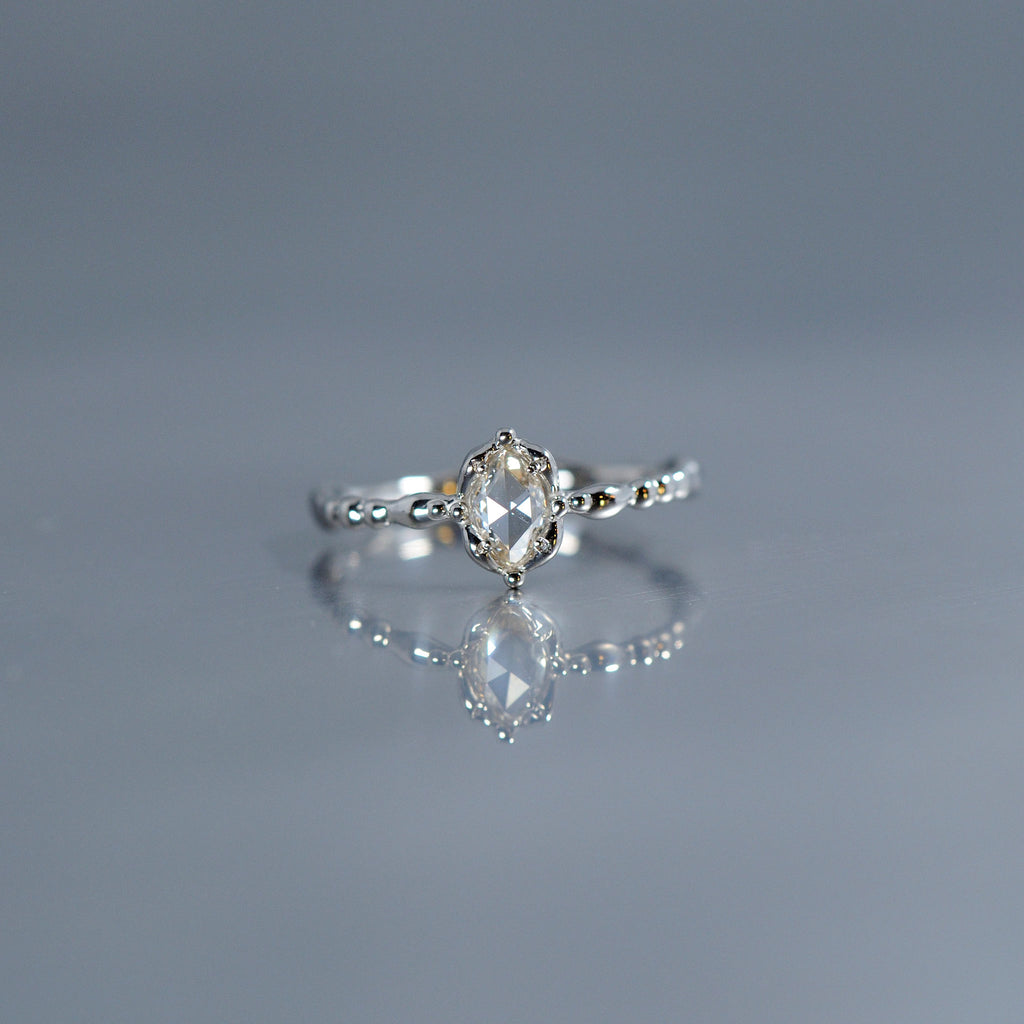 relax line rosecut pinkie ring　ローズカットダイヤモンド　ピンキーリング