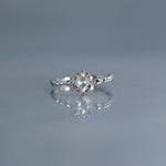 relax line rosecut pinkie ring　ローズカットダイヤモンド　ピンキーリング