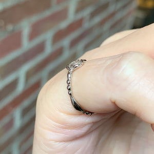 relax line rosecut pinkie ring　ローズカットダイヤモンド　ピンキーリング