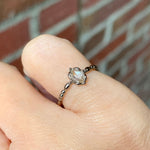 relax line rosecut pinkie ring　ローズカットダイヤモンド　ピンキーリング