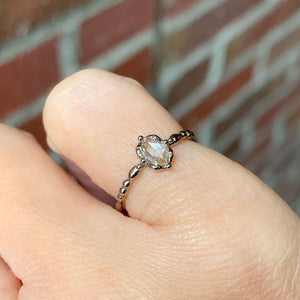 relax line rosecut pinkie ring　ローズカットダイヤモンド　ピンキーリング