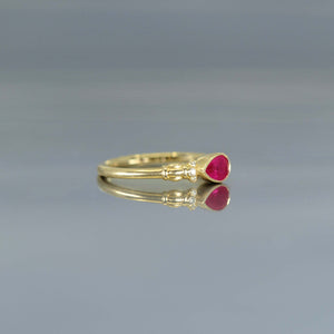 graceline　puffsleeve ring /ルビー　パフスリーブリング