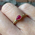 graceline　puffsleeve ring /ルビー　パフスリーブリング