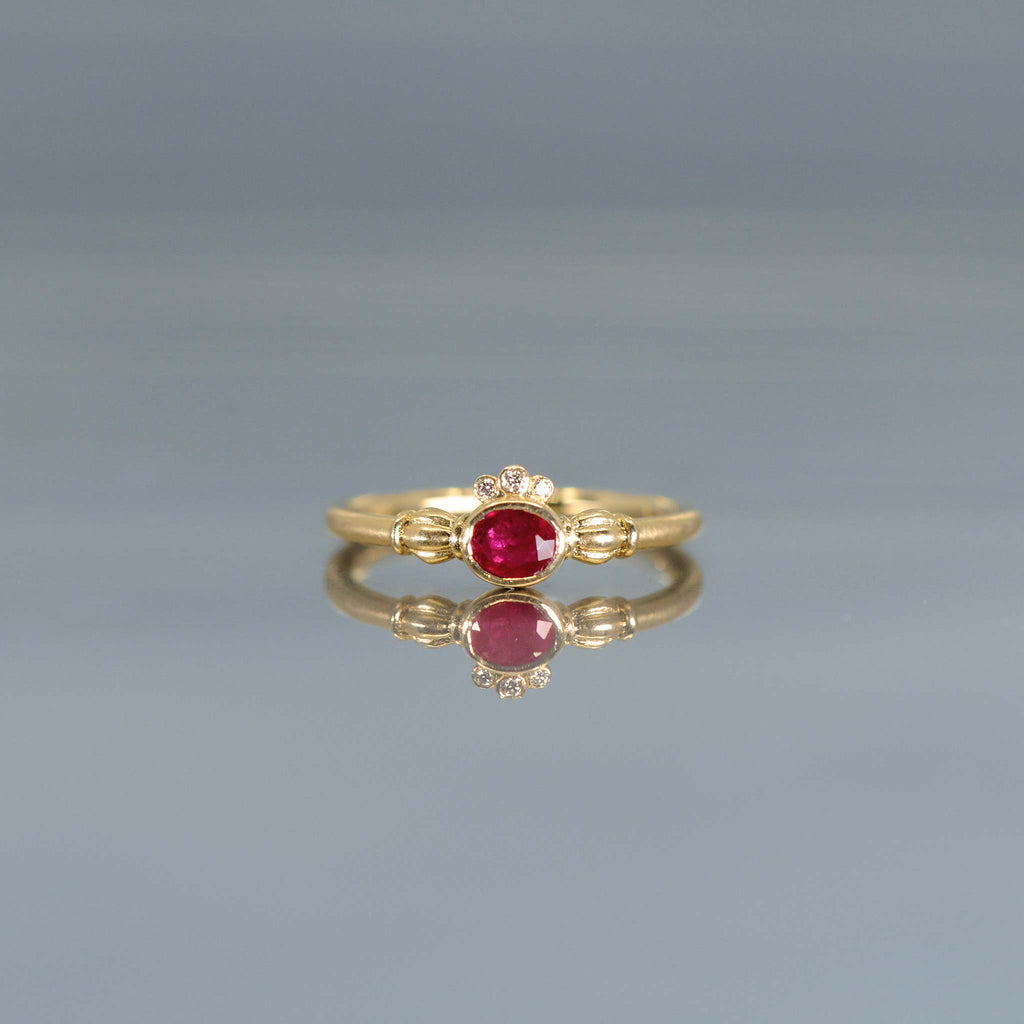 graceline　puffsleeve ring /ルビー　パフスリーブリング