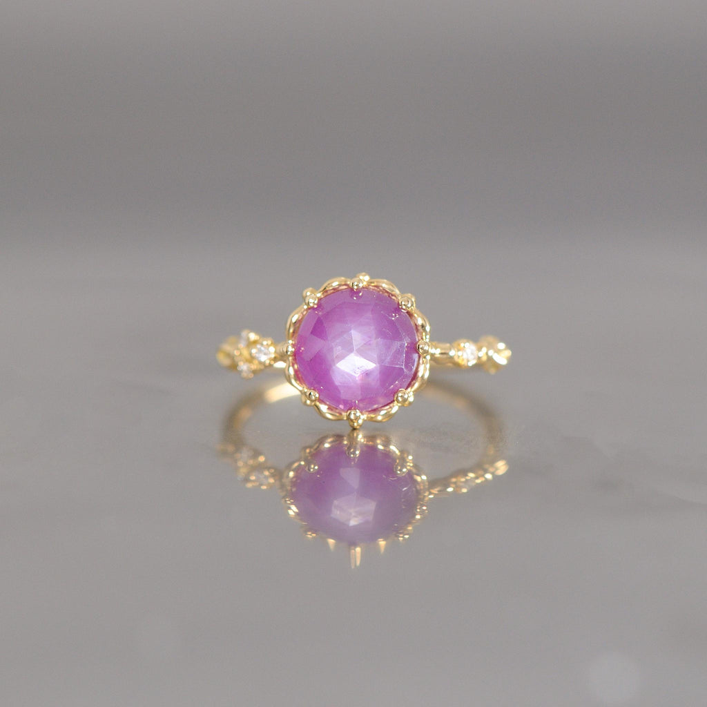 relaxline　cuffsring　スターサファイアローズカットリング