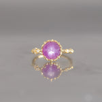 relaxline　cuffsring　スターサファイアローズカットリング
