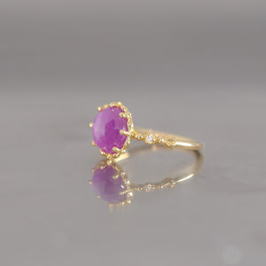 relaxline　cuffsring　スターサファイアローズカットリング
